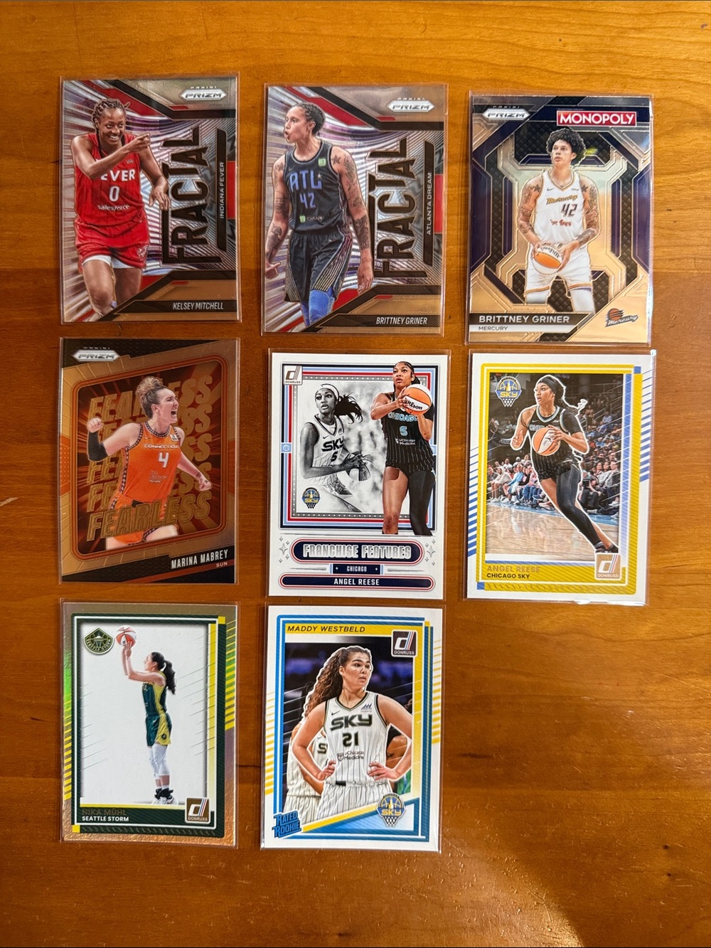 WNBA Trading Card Lot - Mixed Players (Black, White, Red)